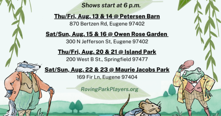 Wind in the Willows - presented by Roving Park Players in August 2026