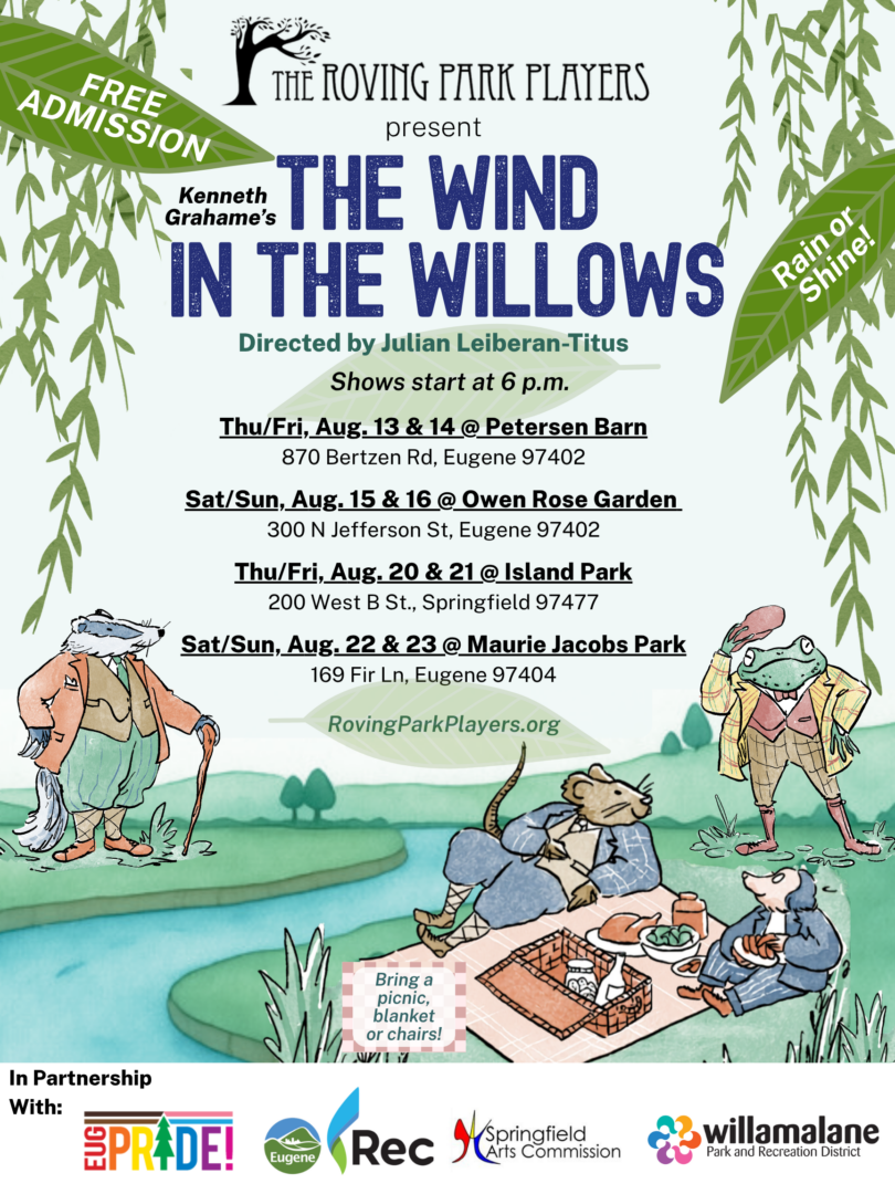 Wind in the Willows - presented by Roving Park Players in August 2026